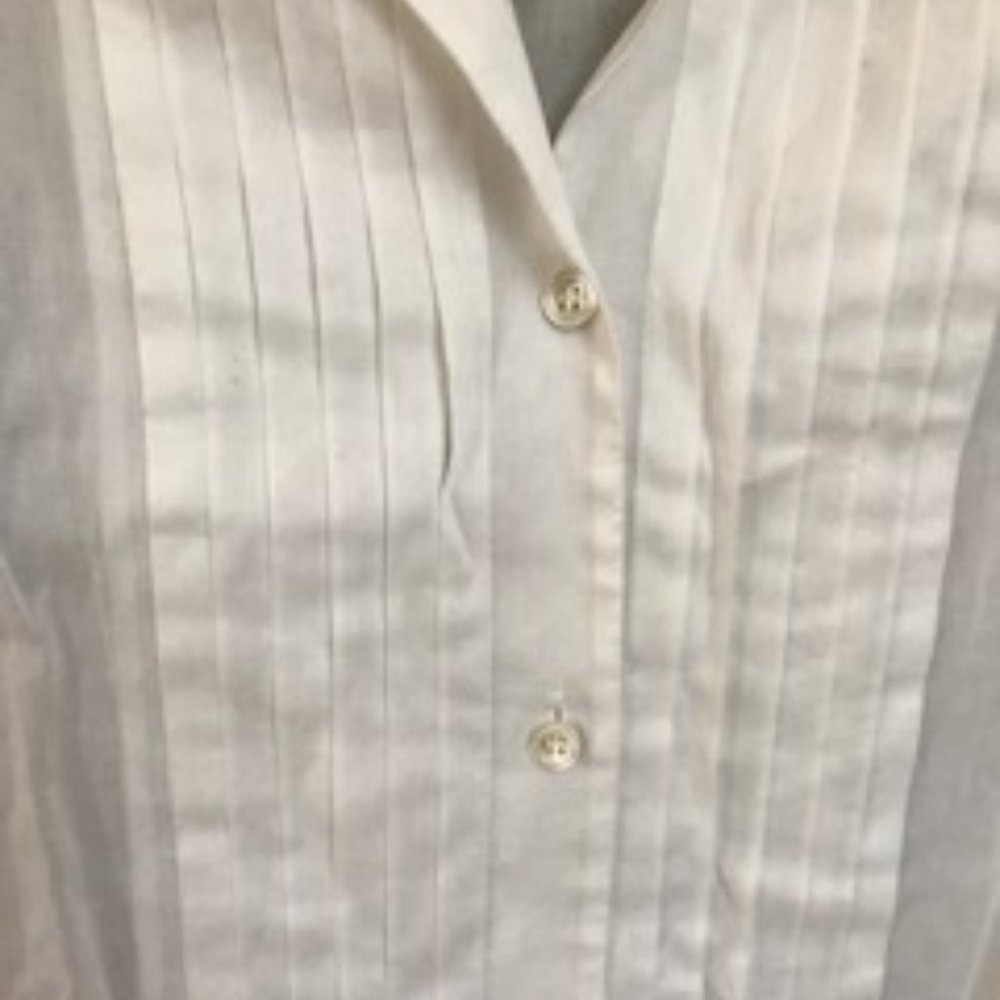 NWOT Theory 100% Cotton Sheer Blouse - Picture 5 of 8